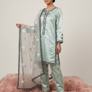 Mint Green Embroidered Suit