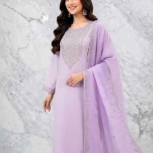 Lavender Grace Embroidered 3Pc Suit